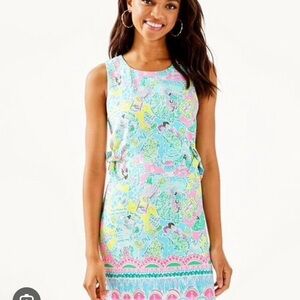 Lilly Pulitzer Marli Stretch Shift in Pop Up In The Beginning Engineered…